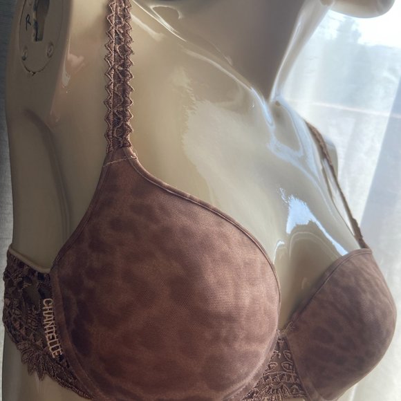 34B Chantelle animal print spacer fabric tshirt bra - Picture 4 of 12